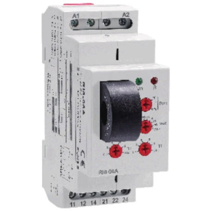 FRI8-06/A, Current Monitoring Relay & Timer AC 2-20 Amp, Adjustable Measurement and Timing Range, 9mm Aperture, Universal 24-240VAC 24VDC, 2 x SPDT 8 Amp CO Relays