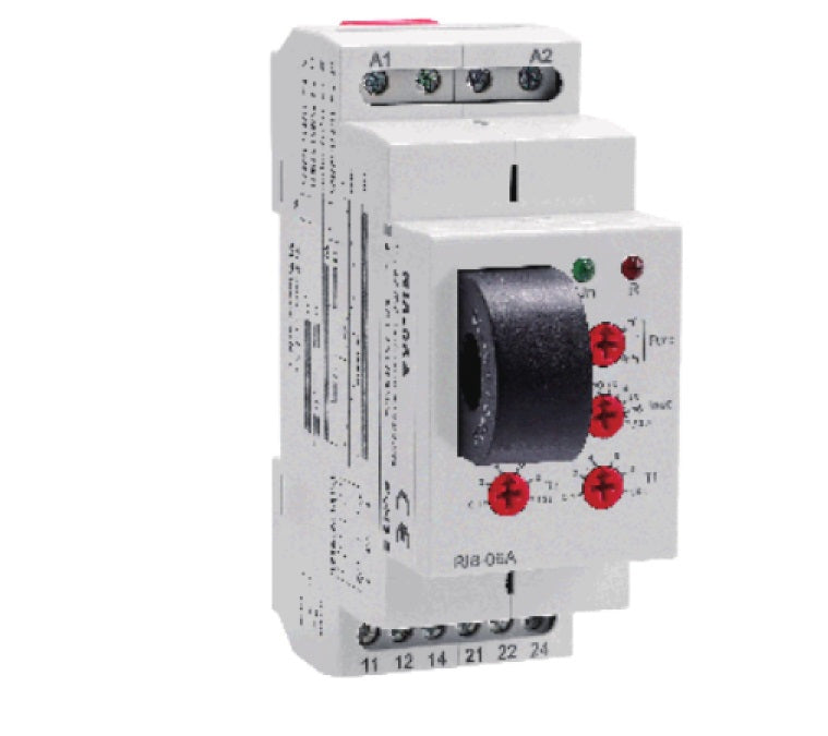 FRI 8-06/A, Current Monitoring Relay & Timer AC 2-20 Amp, Adjustable Measurement and Timing Range, 8mm Aperture, Universal 24-240VAC 24VDC, 2 x SPDT 8 Amp CO Relays