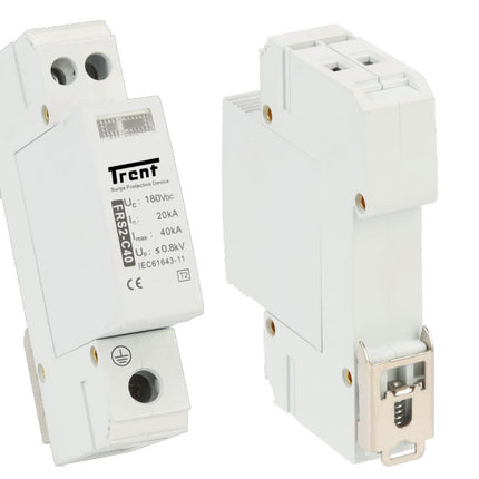 FRS2-C40-130R, 2 Pole ("+","-") Un = 130VDC Type 2 (Class II) Surge Protection Device, 20/40kA, Pluggable, With Remote Contacts. Uc = 180VDC