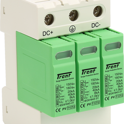 FRS3-C40-150R, 150VDC Surge Protection Device for Photovoltaic Systems, Type 1 (Class I) + Type 2 (Class II) 40kA WITH REMOTE C/O CONTACTS