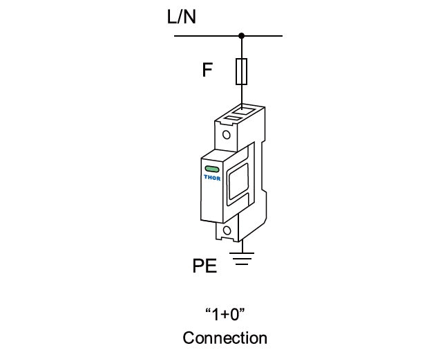 FRS4-C40 385V 1P (1+0) (R), Class II/Type 2, AC Surge Protection Device (SPD), Un = 320VAC, Uc = 385VAC, 1 Pole In = 20/50kA L-N, L/N-PE, DIN Rail Mount, High Energy MOV Type, with Remote Contacts