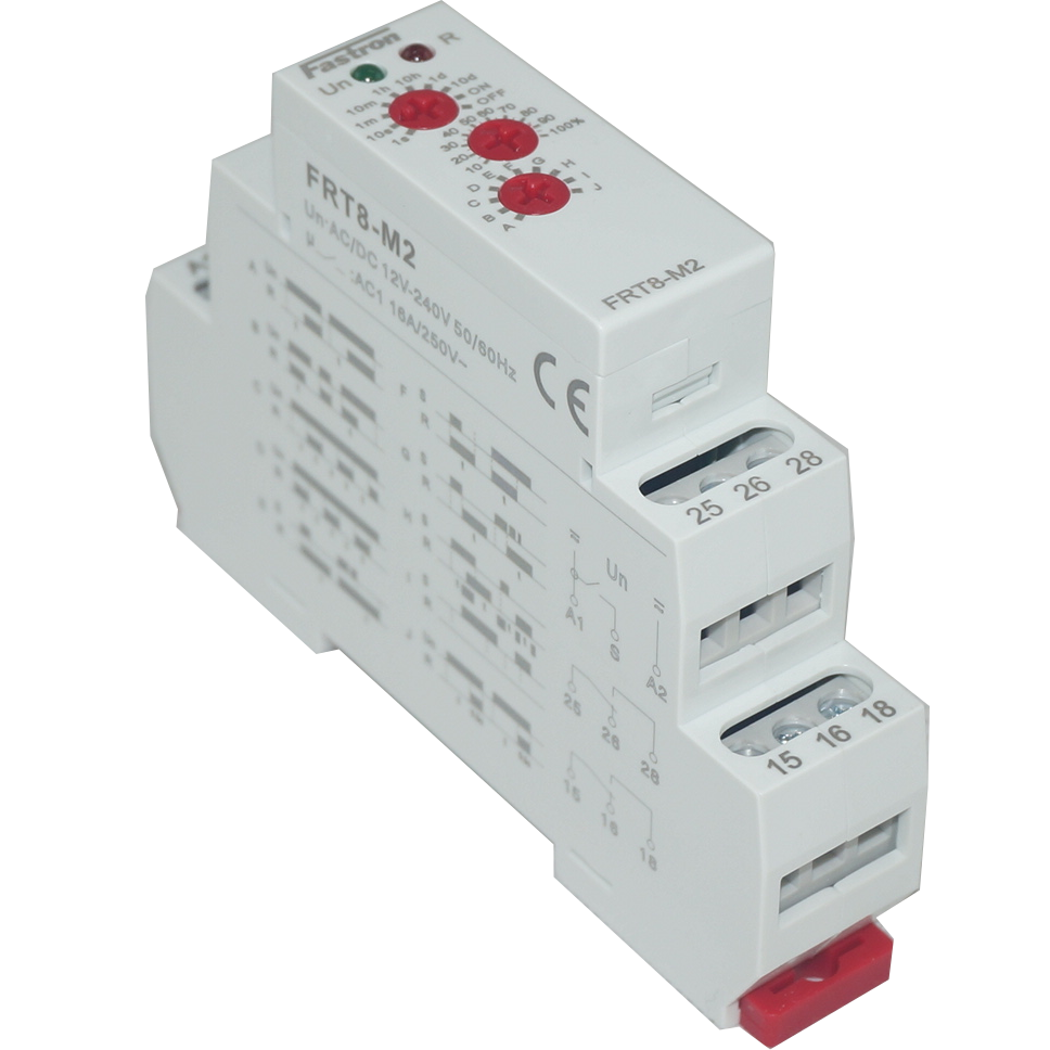 FRW8-02, Temperature Range Control Relay, High/Low Limit Setting, 24 - 240VAC/DC, Din Rail Mount, 1 x SPST 16 Amp Relay