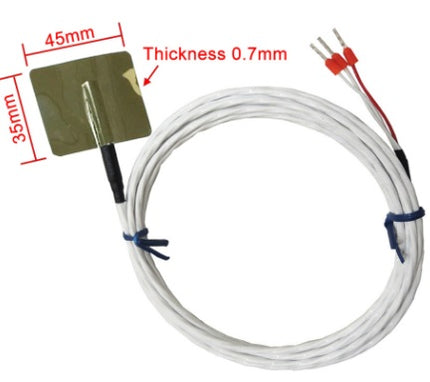 FRTD-PT100-ADH-45-35-0.7-3000, PT100 Surface Temperature Sensor, Adhesive Type, -50 to 180 Deg C, PT100, with Self Ahdhesive surface, 3M Teflon Wire