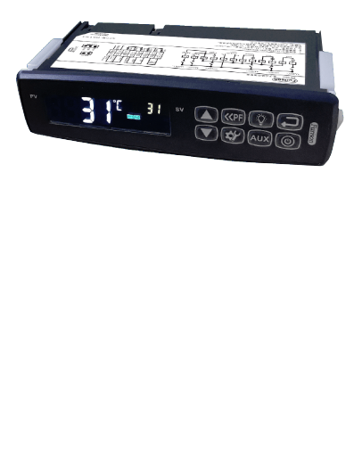 FTC002-A7B(RTC), PID Temperature Controller for HVAC, 71x29mm Cutout, 100-240VAC, 2 x Relay Outputs, Includes 4 x NTC or PT1000 Sensor Inputs