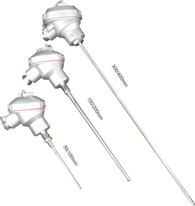 FTCK-3-100-XX-420-0-300-KNE, Type K Thermocouple MIMS Class A, 100mm Probe Length, 3mm Shaft Diameter w/ LARGE Terminal Head, -20 to 500 Deg C, KNE(wire entry:M20x1.5, probe entry: G1/2'')