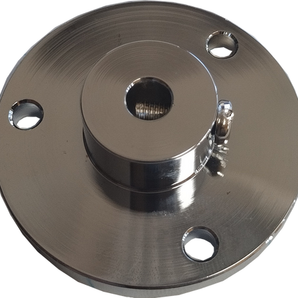 Flange for 5mm Thermocouple or RTD, Compression Fitting, Aluminium Alloy, with Brass Compresssion Ring Insert