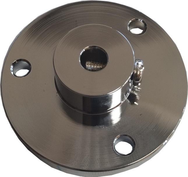 Flange for 5mm Thermocouple or RTD, Compression Fitting, Aluminium Alloy, with Brass Compresssion Ring Insert