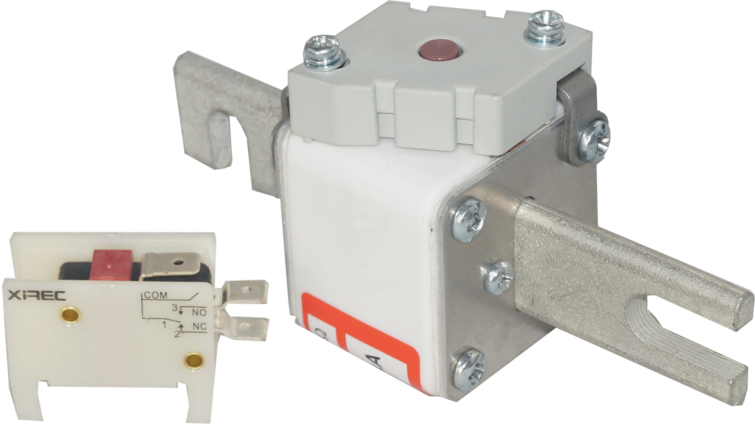 Trent NH Blade Style Semiconductor Fuse F170M4009, Blade Style Semiconductor Fuse, 250 Amp, 690VAC, Square Body, Size 1, DIN 43 653,  200kA (78mm Hole Centers) FE-F170M4009