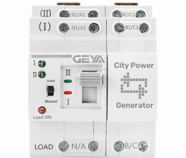 G2R-4P-220VAC, 4-Pole, 63A Dual Power Automatic Transfer Switch (ATS)