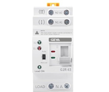 G2R-63 II-220VAC, 2-Pole, 63A Dual Power Automatic Transfer Switch (ATS)