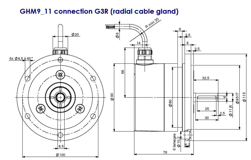 GHM9C1-0600-001, Optical Incremental Encoder  with overspeed switch