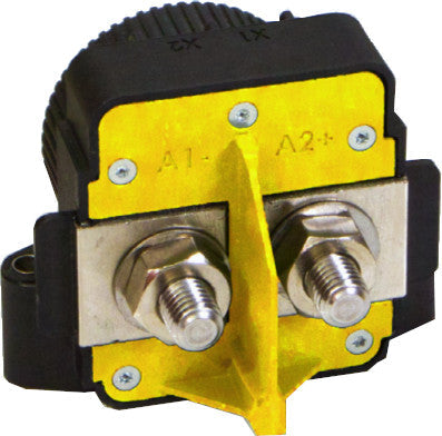 GX34FDB, Contactor SPST-NO, 350+ AMP, 12-800VDC, 48VDC Coil, M4 Coil Terminations, SPST-NO Auxiliary Contact, IP67, IP69K