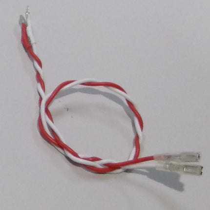Gate Leads 250mm for Isolated Power Modules 2 x 2.8mm Spade Female (1 x RED/1 x WHITE), Teflon 180 Deg C Wire, Ring terminations