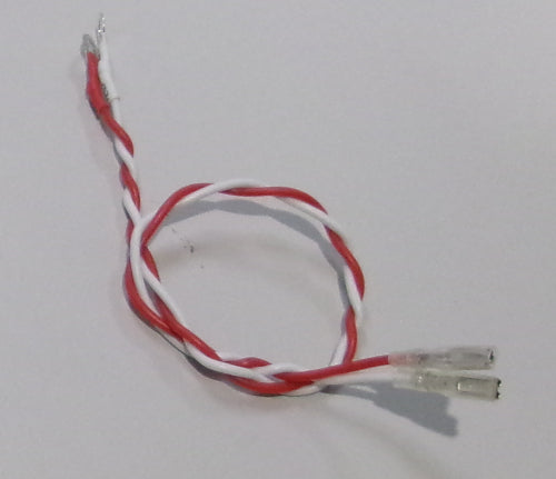 Gate Leads 250mm for Isolated Power Modules 2 x 2.8mm Spade Female (1 x RED/1 x WHITE), Teflon 180 Deg C Wire, Ring terminations