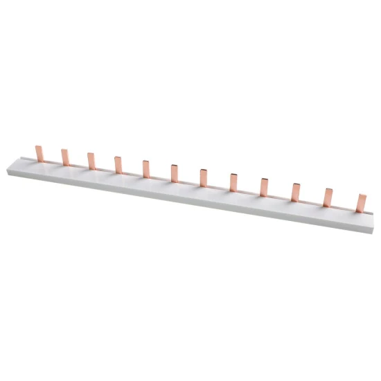 P-3L-12WAY-80A, Pin Type Busbar For Generic MCB or Modular Contactors. Three Phase, 3 Pole, 12 Way, 80 Amp 8mm