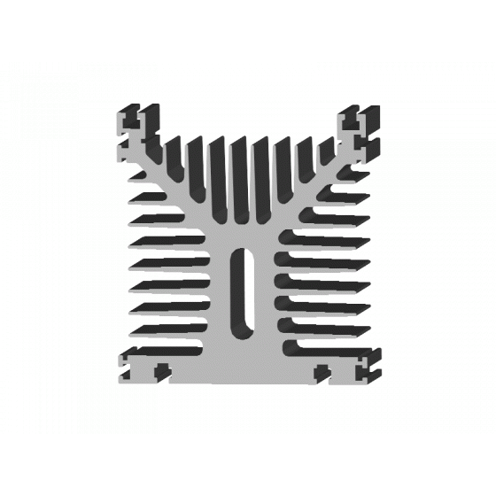 H31/120R Heatsink, Profile 136mm x 125mm x 120mm, Raw Finish