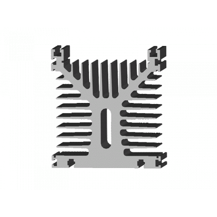 H31/120M Heatsink, Profile 136mm x 125mm x 120mm, Milled Finish