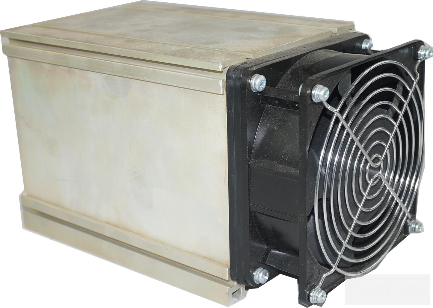 H31/150M-F Heatsink, Profile 136mm x 125mm x 150mm with 120 x 38mm Fan, Milled Finish