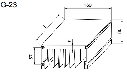 H72 Heatsink, Full Lengths or cut to order Milled or Raw Finish