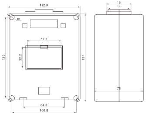 FPT-50 100/1A 5P10 2.5VA, Protection Class CT, 100/1A, Class 5P20 2.5VA, 52.3 x 32.2mm Aperture