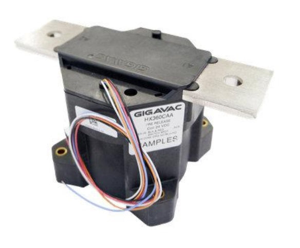 HX360CFB, Contactor SPST-NO 800 AMP, 1500VDC, 24VDC Coil, Molex 5 PIn Connector 39-01-4050, with SPDT Auxiliary Contact 3750 Cycles, IP67, IP69