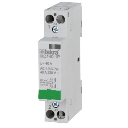 IKD140-1P/230, 1 Pole 1 x SPST NO, Modular Contactor 230VAC 40 Amp, 230VAC/220VDC 50/60Hz Control Voltage