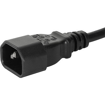 6007.0204, C14/M Retaining, 1.5 m, V-75, black 10A 10mm to Stripped Wire