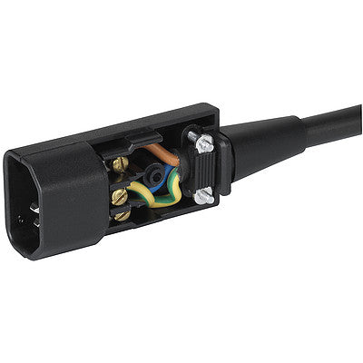 4735.0000, IEC Appliance Inlet Type E(C14)/M, Black, for 3 x 1.5m sqr/14AWG Maximum wire size 10mm Type