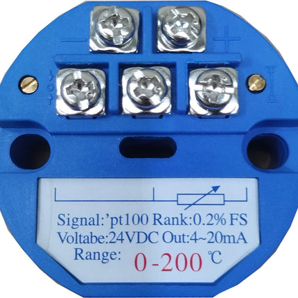 FRTD-Transmitter-0-400-420-24, Pt100 , 4-20mA Transmitter, 0 to 400 Deg C, 24VDC Supply