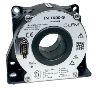 IN 1200-S High Precision Hall Effect Current Sensor, 1200 Amp, 800mA Output, 38.2mm Aperture, +/-15V Supply