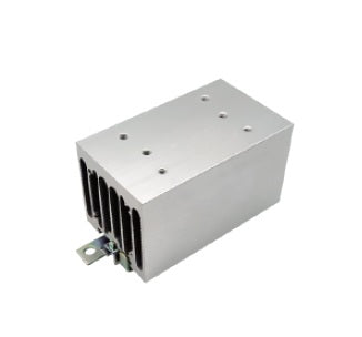 FHS-I93-D-A, SSR Heatsink 92.5mm long with DIN Rail Clip 1.6 Deg C per Watt, Drilled and tapped for Single phase SSR. Overall Dimensions H:108 x W:55 x D:59mm, Din Rail Mount or Panel Mount