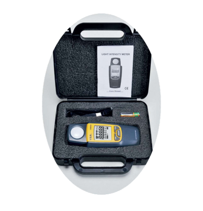 VA8050, Light Meter. Range 0-30000 Lux (lm/m2) or 0-2788.0 ftc (lm/ft^2) Accuracy +/-(4%+50), Resolution 1 Lux/0.1ftc
