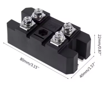 MDQ100-160, Single Phase Diode Rectifier Bridge, 100 Amp, 1600V, 40 x 90mm Package
