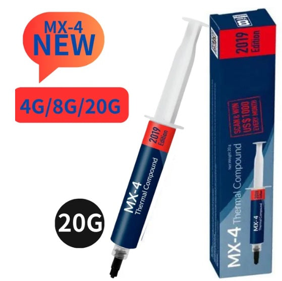 Thermal Paste Tube (MX-4 20gm), Thermal Conductive Lubricant 20gm Syringe