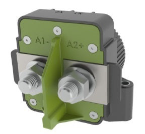 MX34CDB, Contactor SPST-NO, 350+ AMP, 12-48VDC, 24VDC Coil, M4 Coil Terminations, SPST-NO Auxiliary Contact, IP67, IP69K, MILSPEC Version