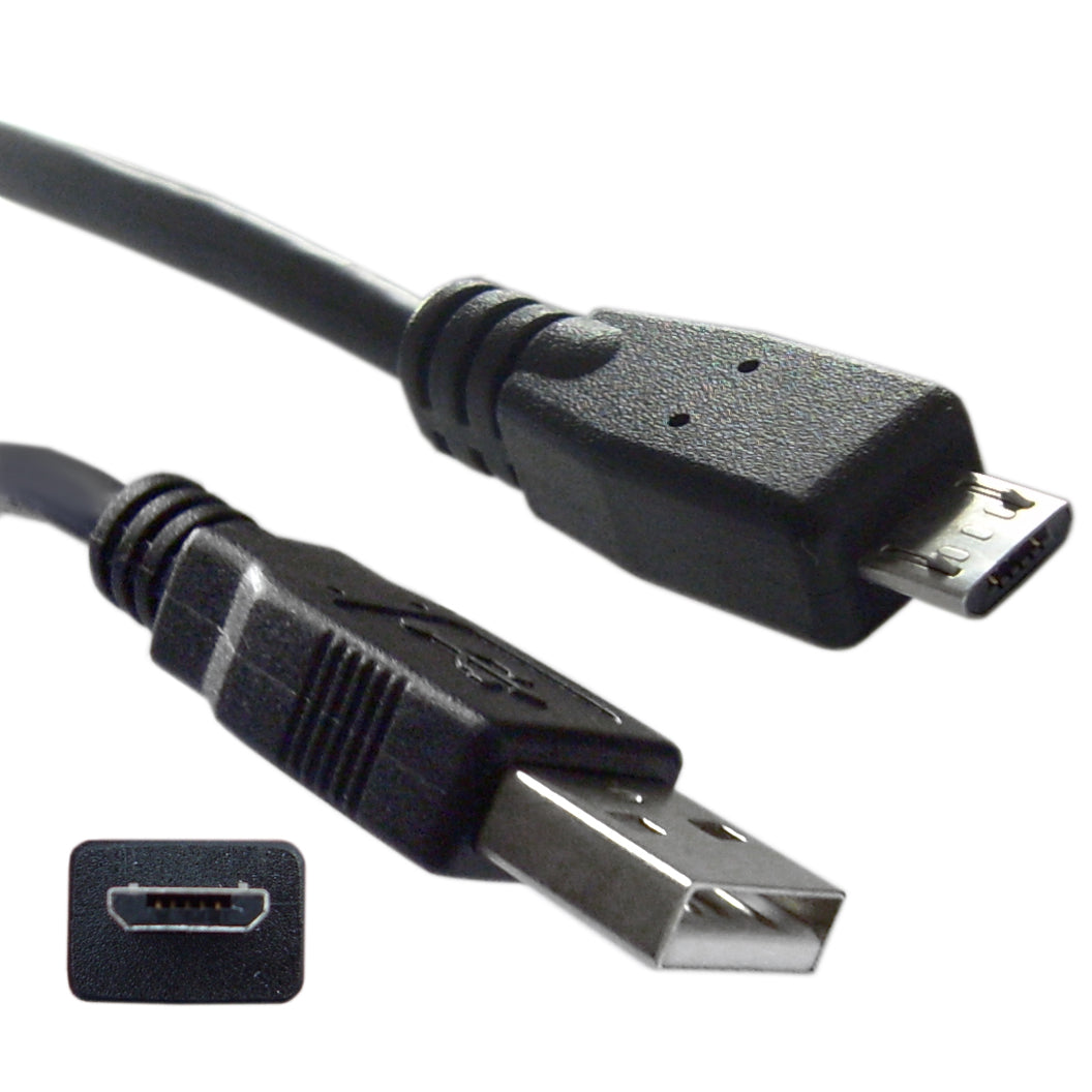 Micro USB male to USB Male, 2 Meter USB Comms Cable for Crouzet Touch HMI Display. For programming HMI screen only