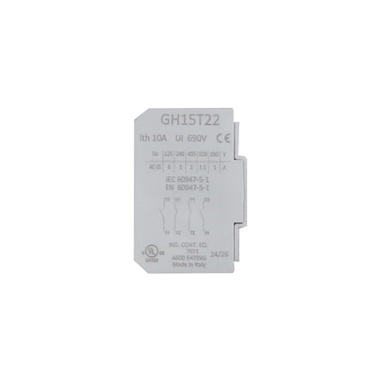 NDN2-22, 6 Amp Snap on Auxiliary Contacts, 2 x NO, 2 x NC for KNN16 tio KNN150 Contactors