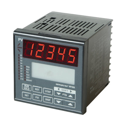 NP200-01, Program/Step Controller, 96x96mm, 100-240VAC, Multirange Input, RS485/RS422 Comms, Universal Relay/SSR/4-20mA Outputs, 10 Alarms