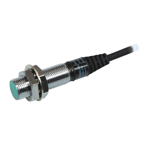 UP12RM-2NA-C, Inductive Proximity Sensor M12 Cylindrical Shielded, 2mm Sensing Distance (0-1.6mm Set), 12-24VDC NPN Output, Normally Open NO, Connector Type