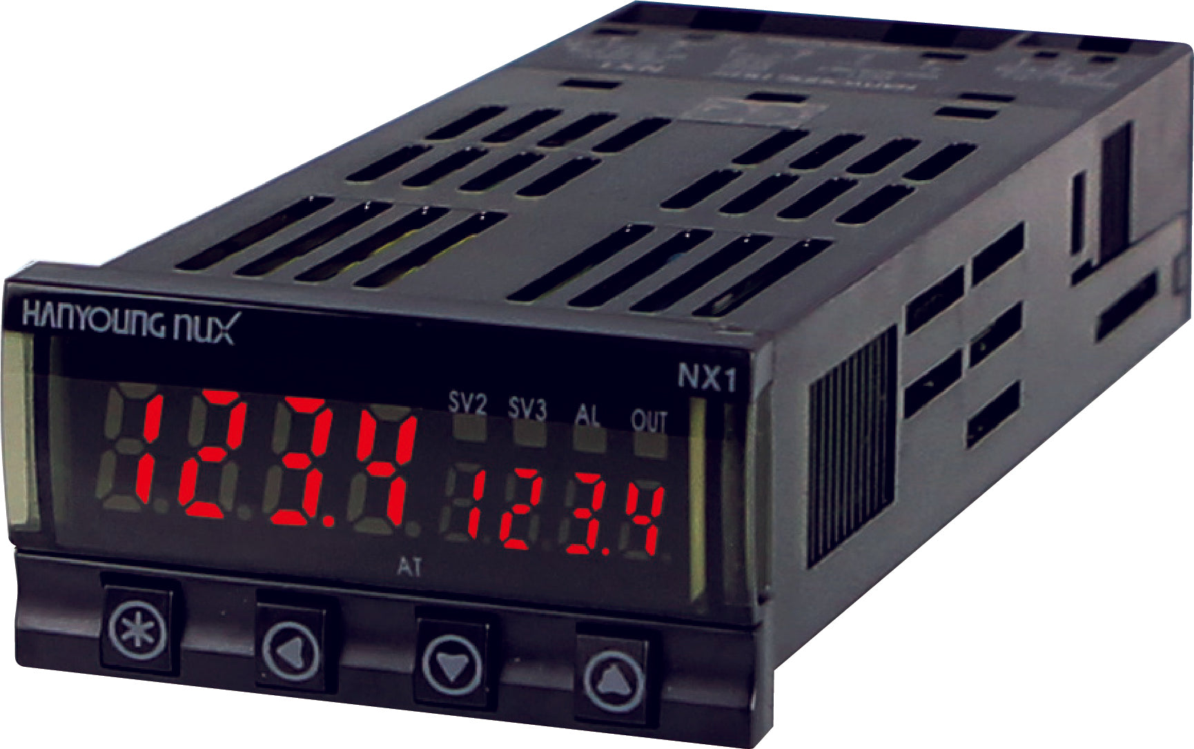 NX1-11, Temp Controller, 48x24mm, 100-240VAC, Multirange Input, Multirange SSR/4-20mA Heating Output, Relay Cooling Output, Setup for Relay Heating Output, 1 Alarm