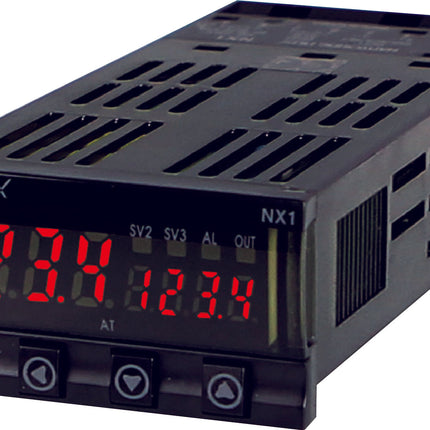 NX1-11, Temp Controller, 48x24mm, 100-240VAC, Multirange Input, Multirange SSR/4-20mA Heating Output, Relay Cooling Output, Setup for Relay Heating Output, 1 Alarm