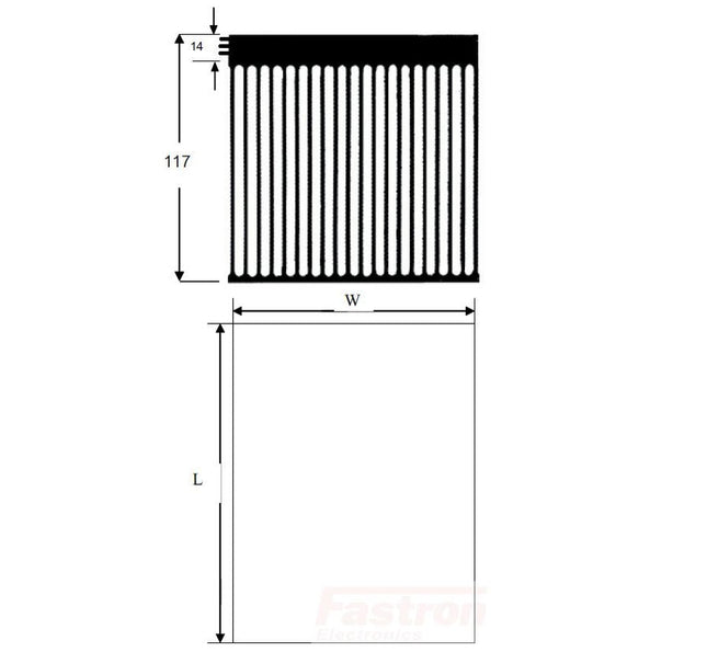 P6Y114/150FR, Heat Sink 117mm x 114mm Wide x 150mm Long Milled
