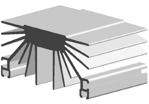 P8/150M, H8 Heatsink, 150mm Long Milled Finish