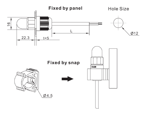 PLS-02D-0.2M, Photoresistive Sensor for FRB8 Twilight Sensor, 100 kOhm to 200 kOhm