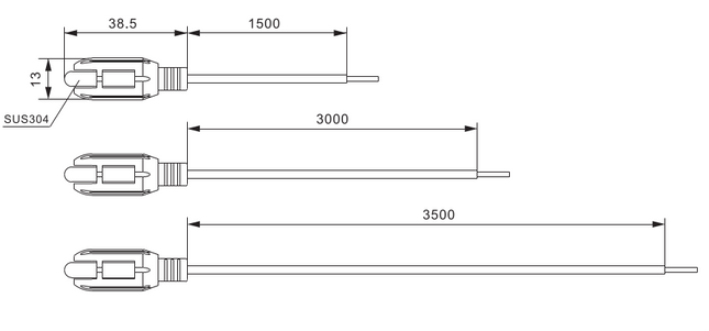 PLT-01-1.5M, Liquid Level Probe for FRL8 Level Control Relay