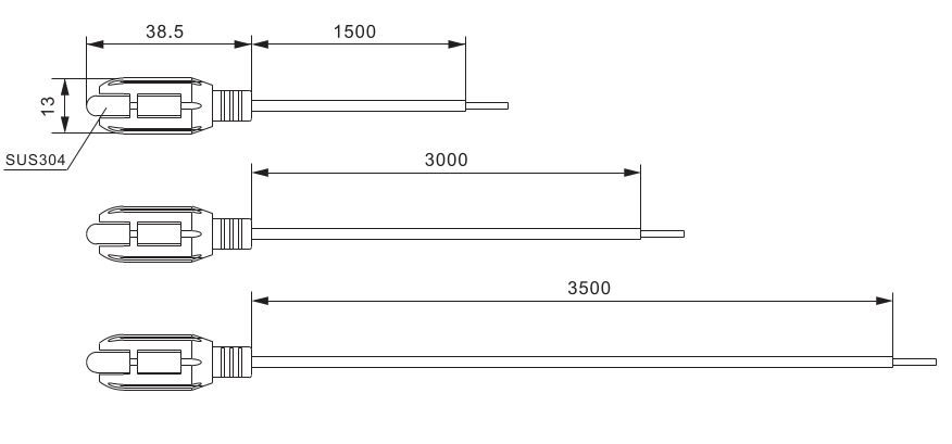 PLT-01-1.5M, Liqid Level Probe for FRL8 Level Control Relay