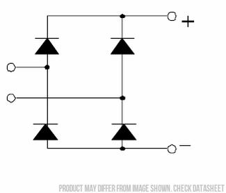 VBO50-16N07, Single Phase Diode rectifier Bridge, 50Amp, 1600V