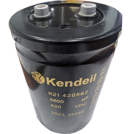 K21420562, Electrolytic Capacitor ø77 x 147mm 420V 5600uF, Flat Bottom, 2 x M5 Terminals