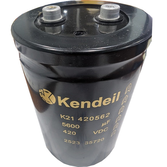 K21420562, Electrolytic Capacitor ø77 x 147mm 420V 5600uF, Flat Bottom, 2 x M5 Terminals