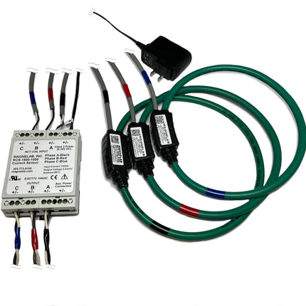 RCS-1800-1500 0.333V, 3 Phase 1500Amp AC Measurement 6 Inch Rogowski Coils with Integrator, Class 1